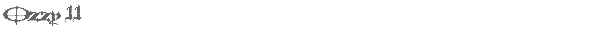 Sample characters Ozzy II Font